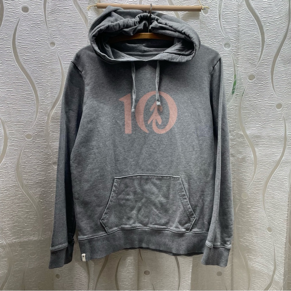 tentree Gray Hoodie with Light Pink Logo